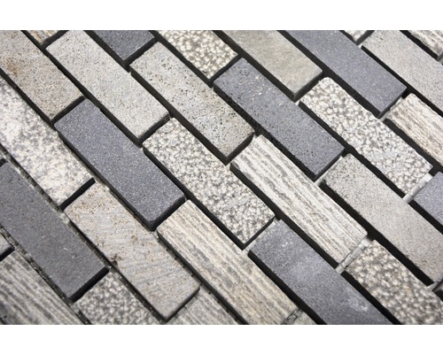 Rechteckige Mosaikfliesen aus Stein