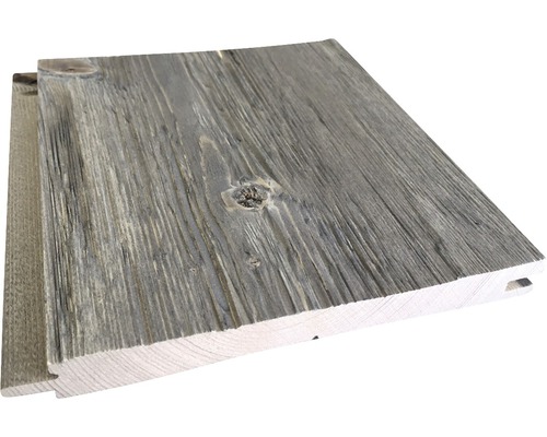 Lambris à emboîter épicéa « A » haché gris 21x195x2650 mm Panneau en bois avec rainure et languette