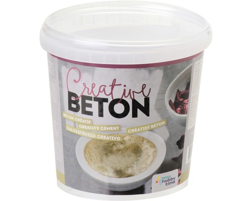Creative Beton Gießmasse im Eimer 1,5 kg Kreativbeton in einem transparenten Behälter