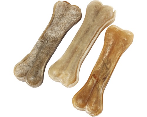 Friandises pour chiens beeztees os à mâcher peau de bœuf 12,5 cm 10 pièces friandises à mâcher