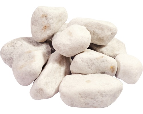 Marmorkies Carrara 60-100 mm 500 kg weiß Weißer Zierkieselhaufen