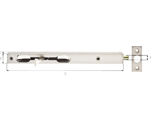 Stangenschloss mit Maßangaben