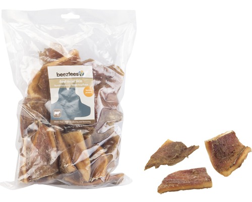 Hundesnack beeztees Rinderkopfhautstücke 500 g Kauartikel-0