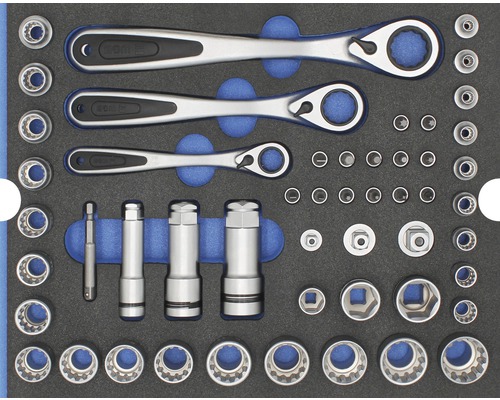 Moduleinlage Gr. L Industrial Durchsteck-Steckschlüssel Garnitur 51-tlg.