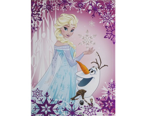 Tableau sur toile Disney Frozen La Reine des neiges Elsa & Olaf 50x70 cm-0