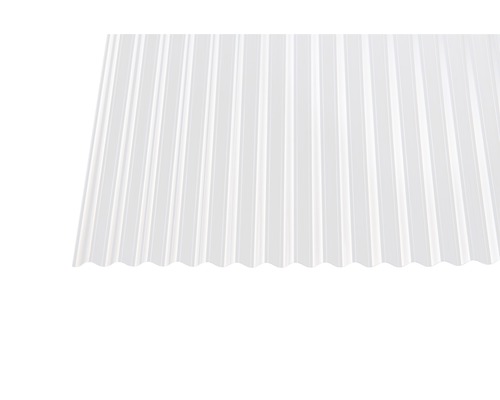Plaque ondulée PVC Micro-Sinus 32/8 transparente 2000 x 750 x 0,7 mm