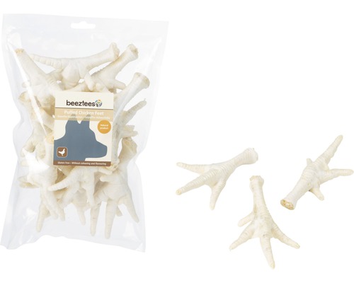 Pieds de poulet grillés beeztees 200 g friandises à mâcher-0