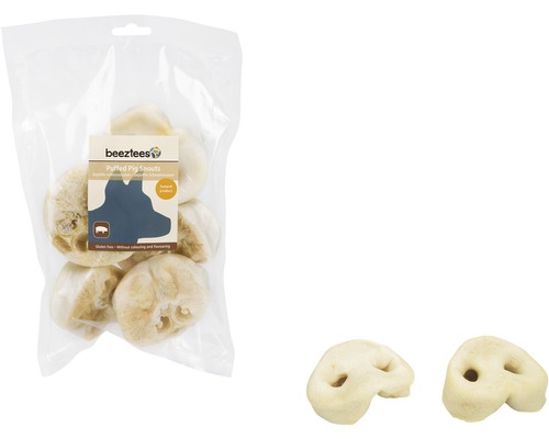 Groin de porc grillé beeztees 5 pièces friandises à mâcher Truffe de porc soufflée Beetztees dans un emballage et deux truffes de porc individuelles