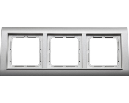 Plaque triple interrupteur encadrement Roth Lange ROTH LANGE Primo aluminium Cadre triple pour interrupteurs et prises