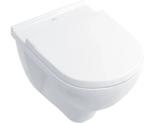 Ensemble WC Villeroy & Boch O.novo DirectFlush bride de rinçage ouverte blanc 5660HR01