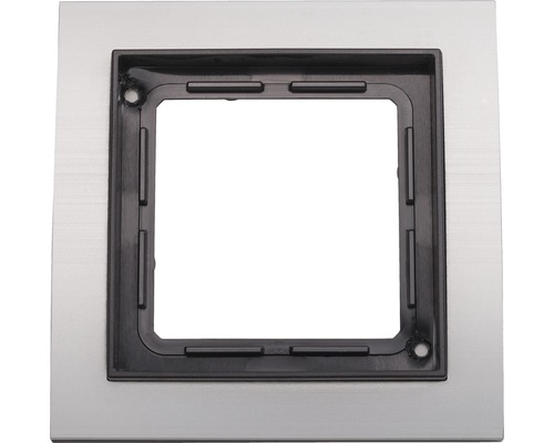 Plaque d'interrupteur simple encadrement Roth Lange ROTH LANGE Primo aluminium gris noir