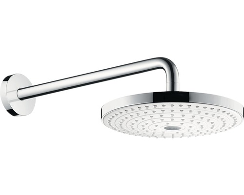 Set de pommeaux de douche hansgrohe Raindance Select S 240 2jet 26466400 Ø 24 cm avec bras de douche 39 cm blanc/chrome