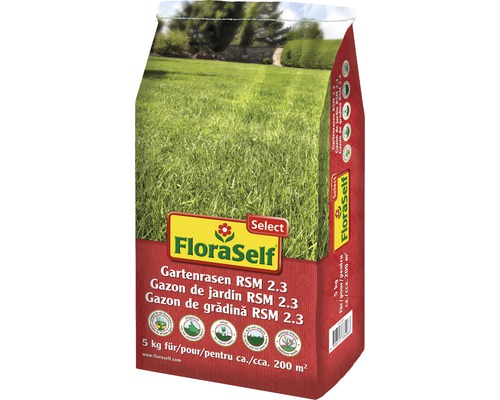 Graines de gazon FloraSelf Select RSM 2,3 5 kg env. 200 m²