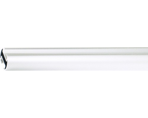 Gardinenstange mit Innenlauf II Rivoli weiß 120 cm Ø 20 mm Aluminium Profilleiste