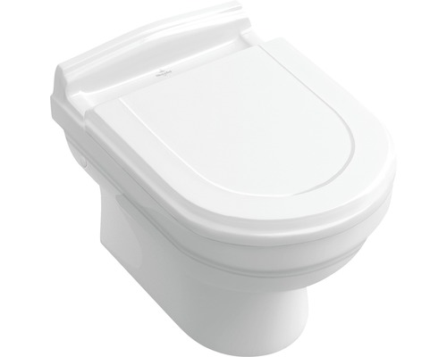 WC suspendu à fond creux avec bride fermée