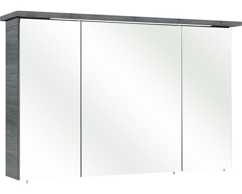 Spiegelschrank Pelipal Cesa III 115 x 20 x 72 cm graphit streifen quer 3-türig LED IP 44