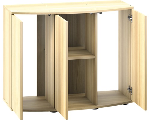 Aquariumunterschrank mit offenen und geschlossenen Fächern