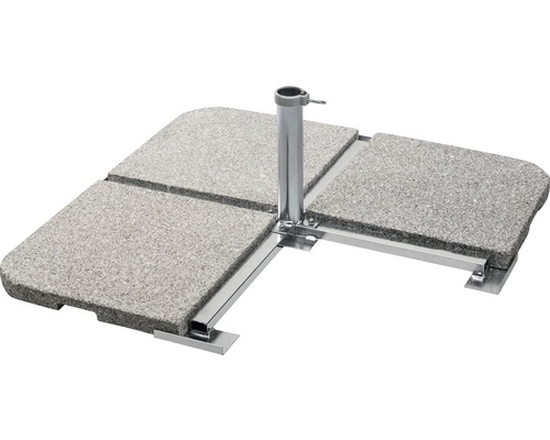 Support de parasol en granit avec cadre en acier