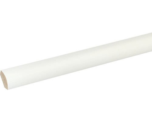 Baguette en quart-de-rond hêtre blanc laqué 22x22x2400 mm Quart de rond en bois