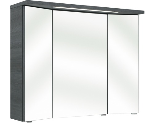 Armoire de toilette Pelipal Enna I 90 x 20 x 72 cm rayures graphite transversales 3 portes led IP 44