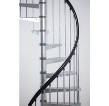 Escalier colimaçon Pertura Sania en tôle perforée galvanisé à chaud Ø 125 cm gris 12 marches 13 pas de marche-thumb-2