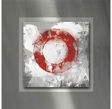 Tableau en métal Red Circle I 50x50 cm-thumb-0