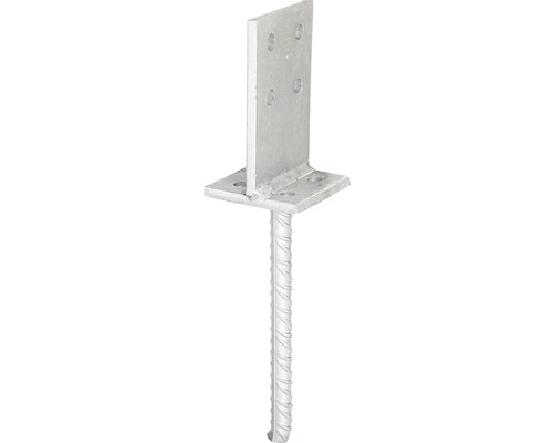 Support pour poteau en T avec passerelle type 398 à sceller dans le béton 130 mm Ancrage de poteau avec filetage à bétonner
