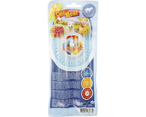 Delibest Sensi Pet Rouleaux de viande cheval, 2 x 400 g DeliBest Sensiro Pet aliment complet pour chiens à la viande de cheval