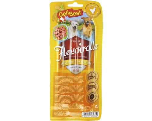 Delibest Sensi Pet Fleischrolle Hähnchen und Hirse, 2 x 400 g-0