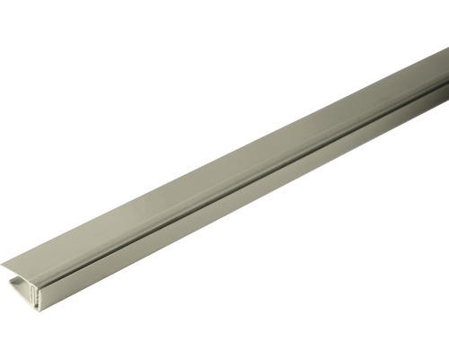 Profil de finition gris fumée clipasble pour épaisseurs de panneaux 5-8 mm longueur 2600 mm