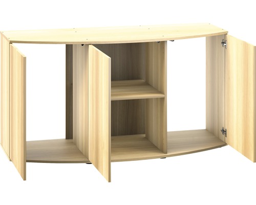 Meuble aquarium avec trois portes et un compartiment ouvert