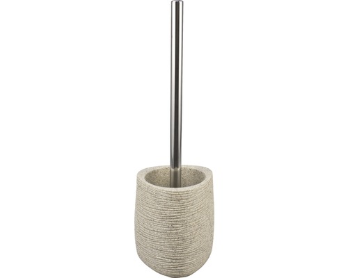 Brosse WC Form & Style triangulaire beige aspect pierre