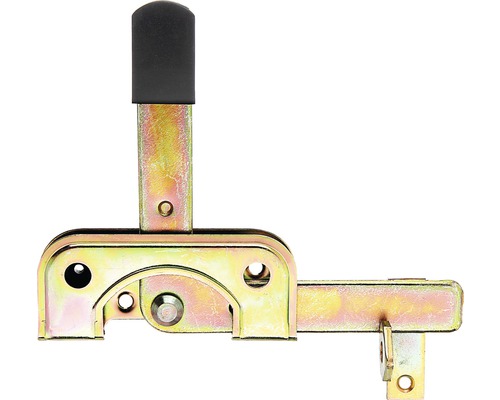 Verrou de portillon pour poteaux en bois étroits 195x160 mm galvanisé, jaune zingué Charnière de portail avec butée en métal