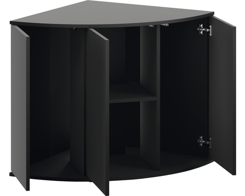 Eckunterschrank mit offenen Türen