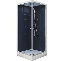 Douche complète Aurlane Blue River Square 2,0 90x90x219 cm gris argent
