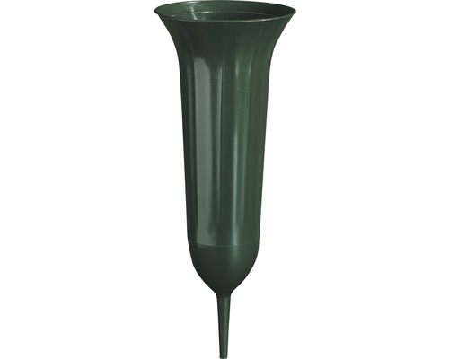 Vase funéraire Geli plastique Ø 11 H 26 cm vert