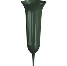 Grabvase geli Kunststoff Ø 11,5 H 30 cm grün