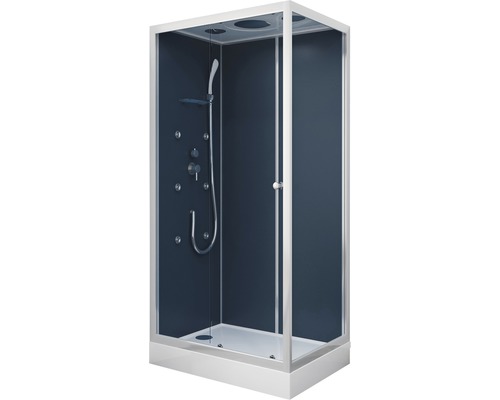 Cabine de douche Aurlane Blue River Rectangle 2,0 80 x 110 x 219 cm gris argent