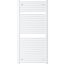 Radiateur sèche-serviettes blanc avec tubes de chauffage horizontaux