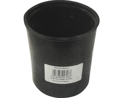 Pipelife Doppelsteckmuffe für Drainagerohr Kunststoff rund schwarz NW 80 mm-0