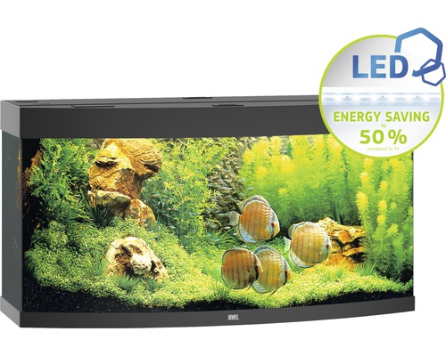 Aquarium Juwel Vision 260 LED avec éclairage,chauffage et filtre sans sous-meuble noir
