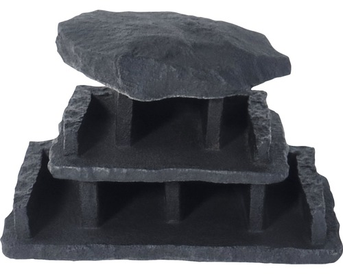 Décoration d'aquarium VARIOGART hôtel 1 ardoise anthracite Élément de décoration pour aquariums, en résine synthétique, aspect pierre