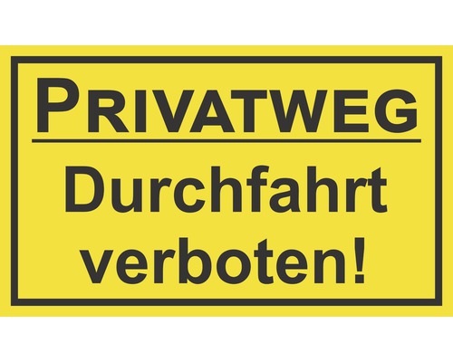 Panneau « Voie privée - Passage interdit » 250x150 mm