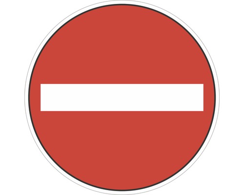 Panneau « Passage interdit » autocollant Ø100 mm