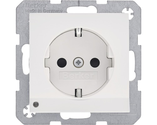 Berker Polarweiß Glänzend S.1 Schalter & Steckdosen-Set – Zentralstück Mit Regulierknopf Für Drehdimmer