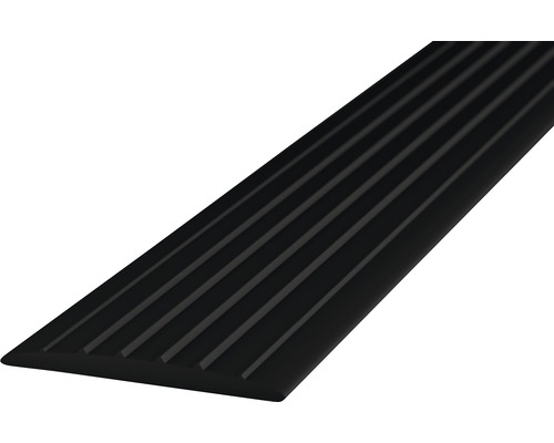 Barre de seuil en PVC souple noir autocollant 35 x 1000 mm