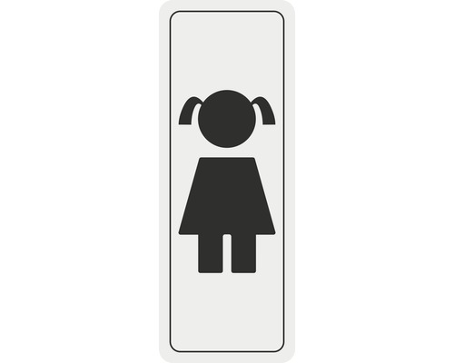 Panneau de porte « Toilettes Dames » autocollant 45x120 mm