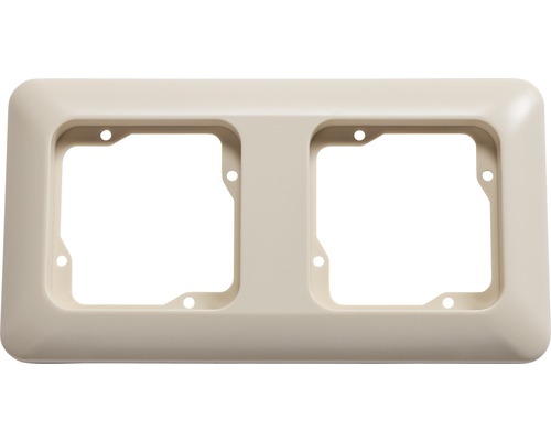 Plaque double interrupteur encadrement Roth Lange ROTH LANGE Basic blanc électrique Cadre double pour interrupteurs et prises