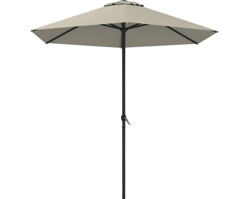 Parasol de marché Soluna parasol Lille Ø 250 cm avec manivelle écru