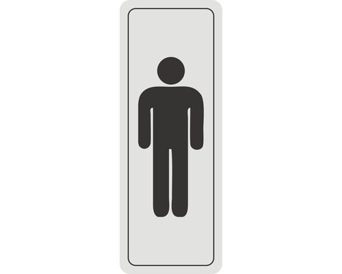 Panneau de porte « Toilettes messieurs » autocollant 45x120 mm